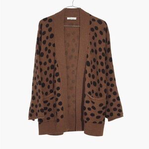 Madewell Leopard Dot Cardigan Sweater